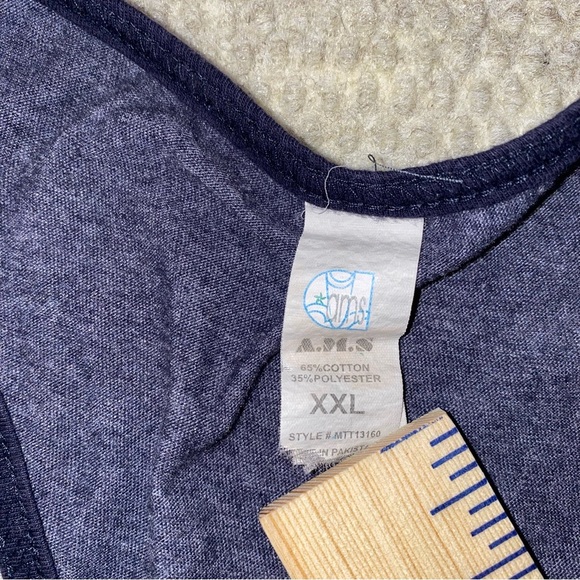 A.M.S. “Only God Can Judge Me” 2Pac Tupac Tank Top Navy Blue Men Size 2XL XXL - Picture 8 of 8